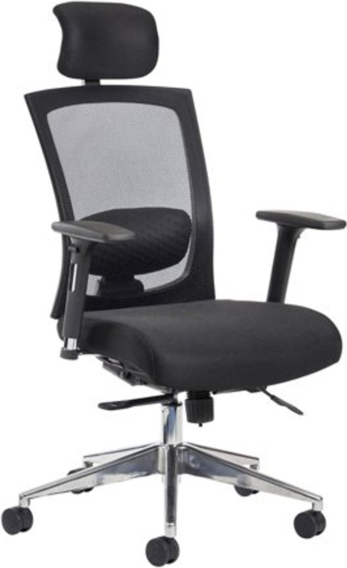 Office Monster | Gemini Gemini mesh task chair with adjustable arms and headrest - black Gemini Gemini mesh task chair with adjustable arms and headrest - black