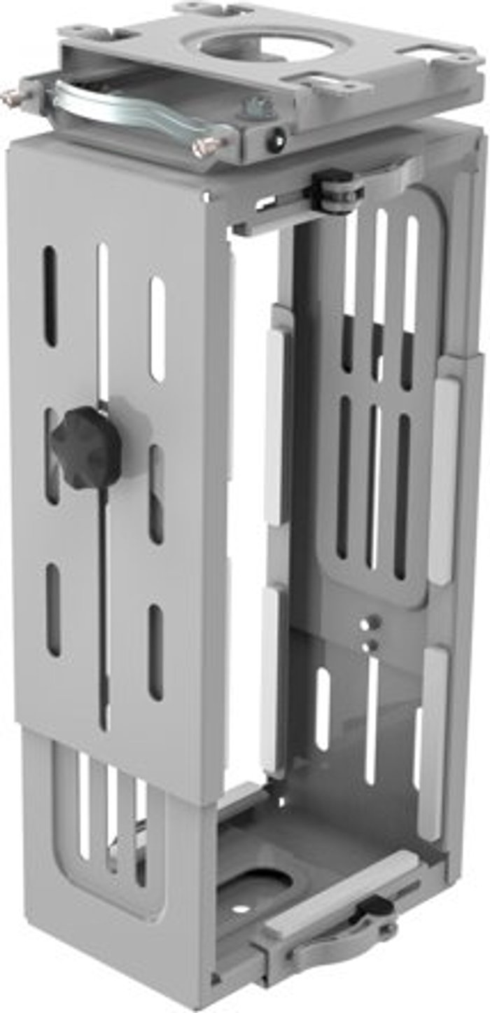 Office Monster | Halo Halo large under desk CPU holder - silver Halo Halo large under desk CPU holder - silver