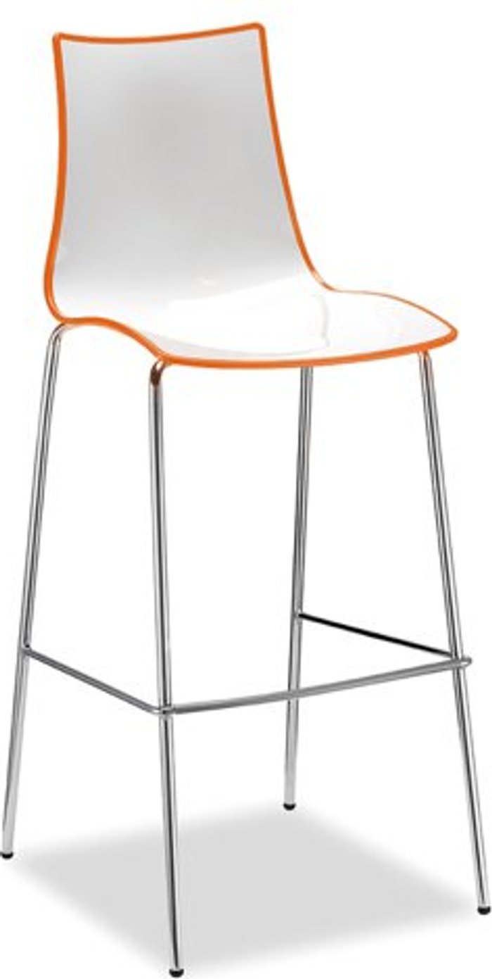 Office Monster | Gecko Gecko shell dining stool with chrome legs - orange Gecko Gecko shell dining stool with chrome legs - orange