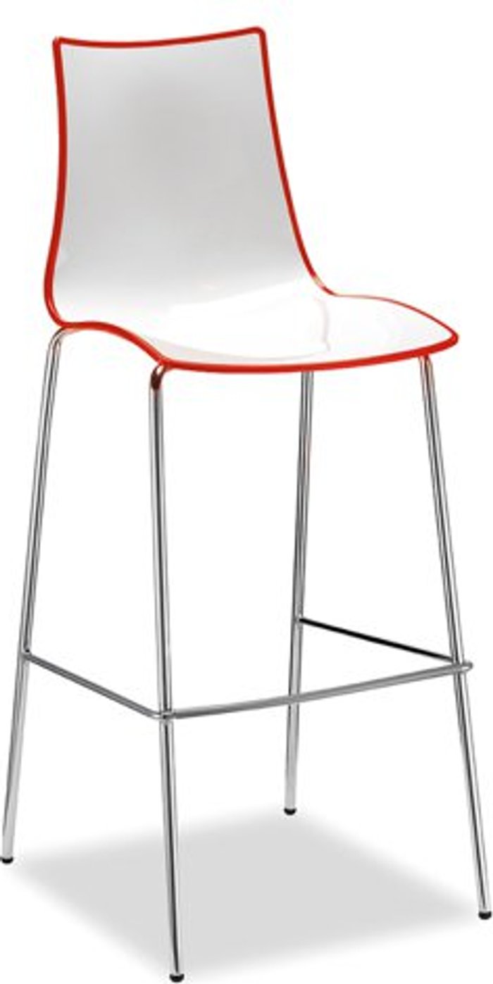 Office Monster | Gecko Gecko shell dining stool with chrome legs - red Gecko Gecko shell dining stool with chrome legs - red