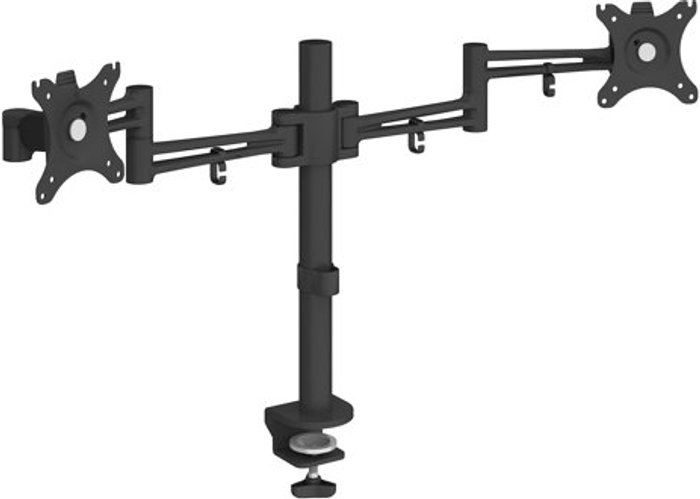 Office Monster | Luna Luna double flat screen monitor arm - black Luna Luna double flat screen monitor arm - black