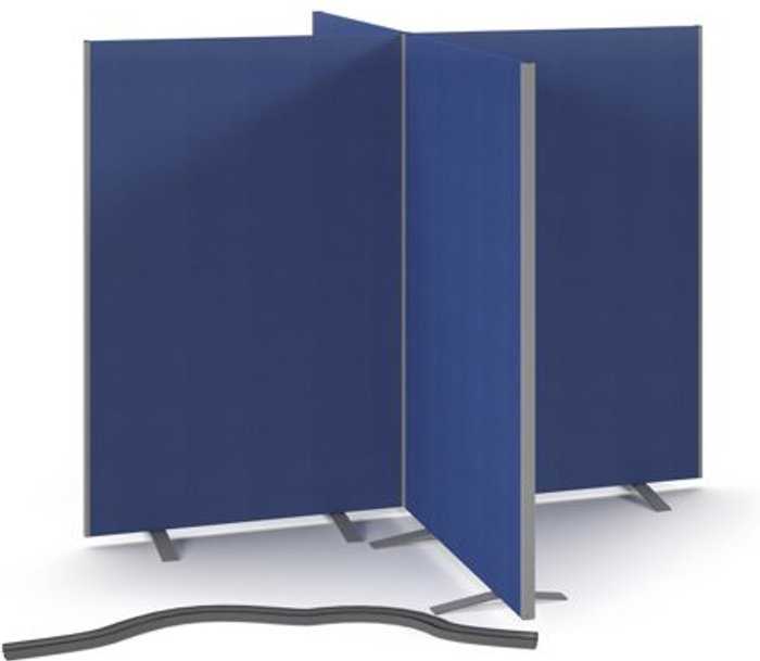 Office Monster | Dams Floor standing fabric screen 4 way panel linking strip 1200mm Dams Floor standing fabric screen 4 way panel linking strip 1200mm