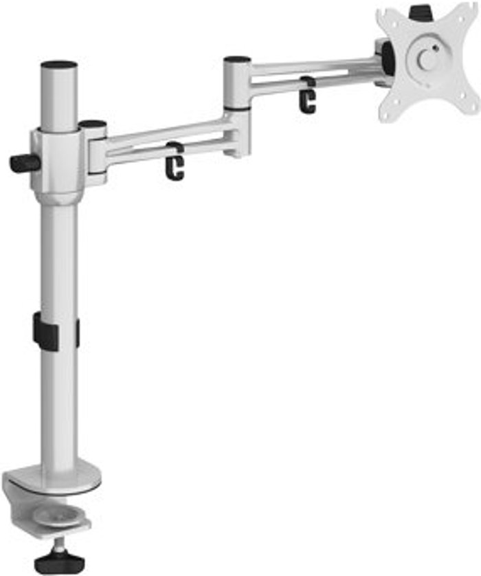 Office Monster | Luna Luna single flat screen monitor arm - silver Luna Luna single flat screen monitor arm - silver