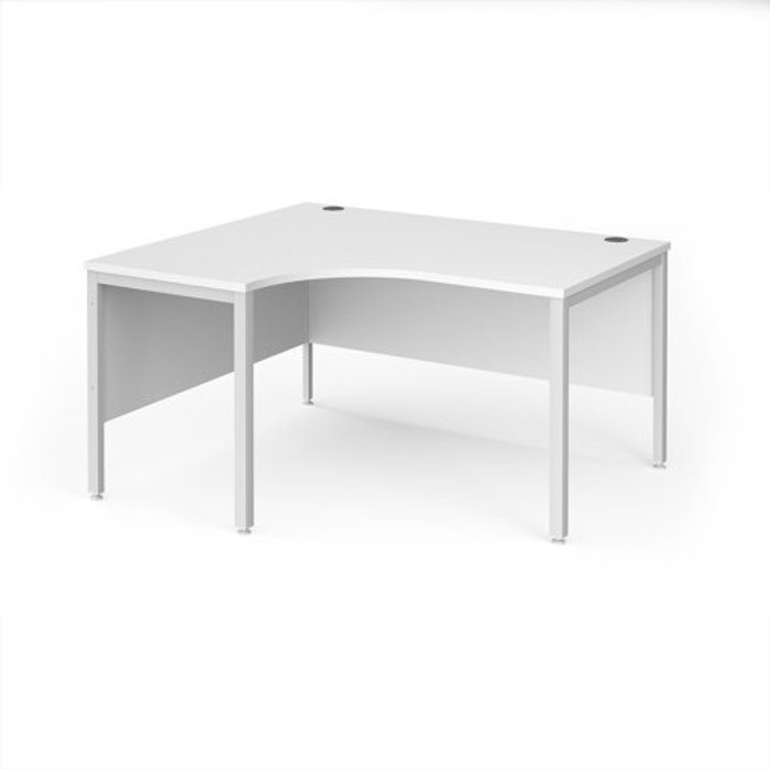 Office Monster | Maestro 25 Office Desk | Left Hand Corner Desk 1400mm | White Top With White Frame | 1200mm Depth | Maestro 25 MB14ELWHWH Maestro 25 Office Desk | Left Hand Corner Desk 1400mm | White Top With White Frame | 1200mm Depth | Maestro 25 MB14ELWHWH