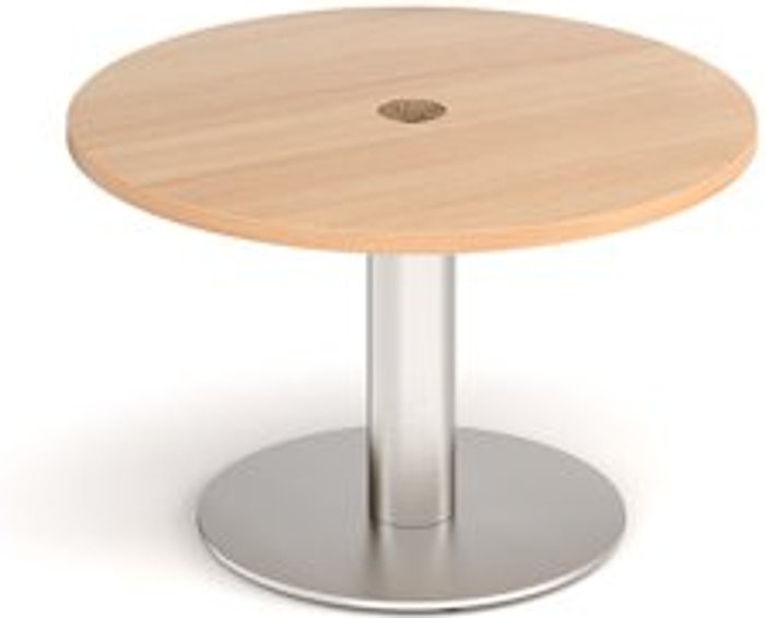 Office Monster | Monza Monza circular coffee table 800mm with central circular cutout 80mm - beech Monza Monza circular coffee table 800mm with central circular cutout 80mm - beech