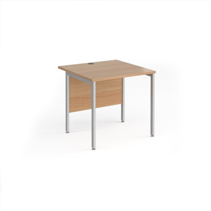 Office Monster | Maestro 25 Office Desk | 800mm Rectangular Desk With H-Frame Leg | Beech Tops With Silver Frames | 800mm Depth | Maestro 25 Maestro 25 Office Desk | 800mm Rectangular Desk With H-Frame Leg | Beech Tops With Silver Frames | 800mm Depth | Maestro 25