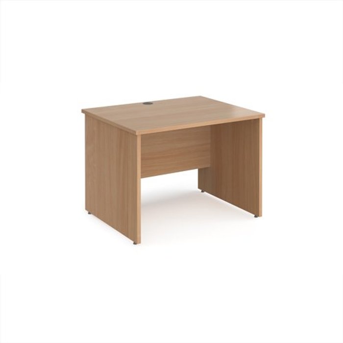 Office Monster | Maestro 25 Office Desk | Rectangular Desk 1000mm Panel End Leg | Beech Tops | 800mm Depth | Maestro 25 Maestro 25 Office Desk | Rectangular Desk 1000mm Panel End Leg | Beech Tops | 800mm Depth | Maestro 25