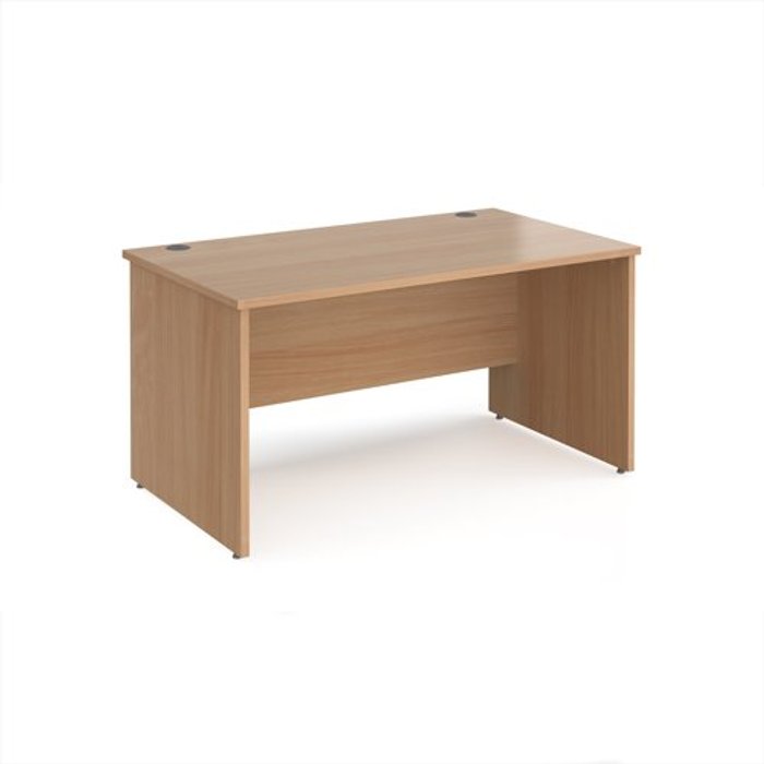 Office Monster | Maestro 25 Office Desk | Rectangular Desk 1400mm Panel End Leg | Beech Tops | 800mm Depth | Maestro 25 Maestro 25 Office Desk | Rectangular Desk 1400mm Panel End Leg | Beech Tops | 800mm Depth | Maestro 25