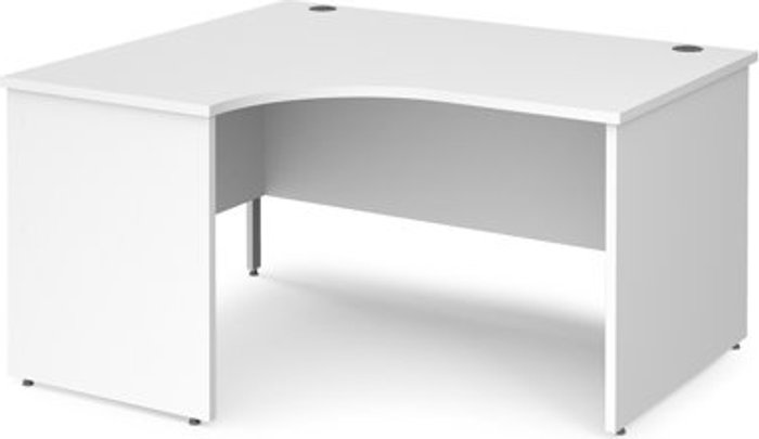 Office Monster | Maestro 25 Office Desk | Left Hand Corner Desk 1400mm | White Top And Panel End Leg | Maestro 25 Maestro 25 Office Desk | Left Hand Corner Desk 1400mm | White Top And Panel End Leg | Maestro 25