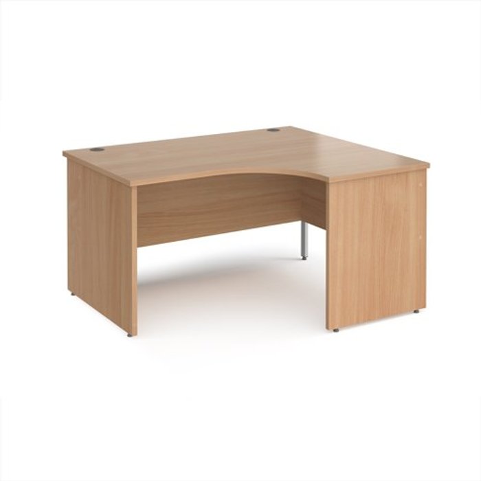Office Monster | Maestro 25 Office Desk | Right Hand Corner Desk 1400mm | Beech Top And Panel End Leg | Maestro 25 Maestro 25 Office Desk | Right Hand Corner Desk 1400mm | Beech Top And Panel End Leg | Maestro 25