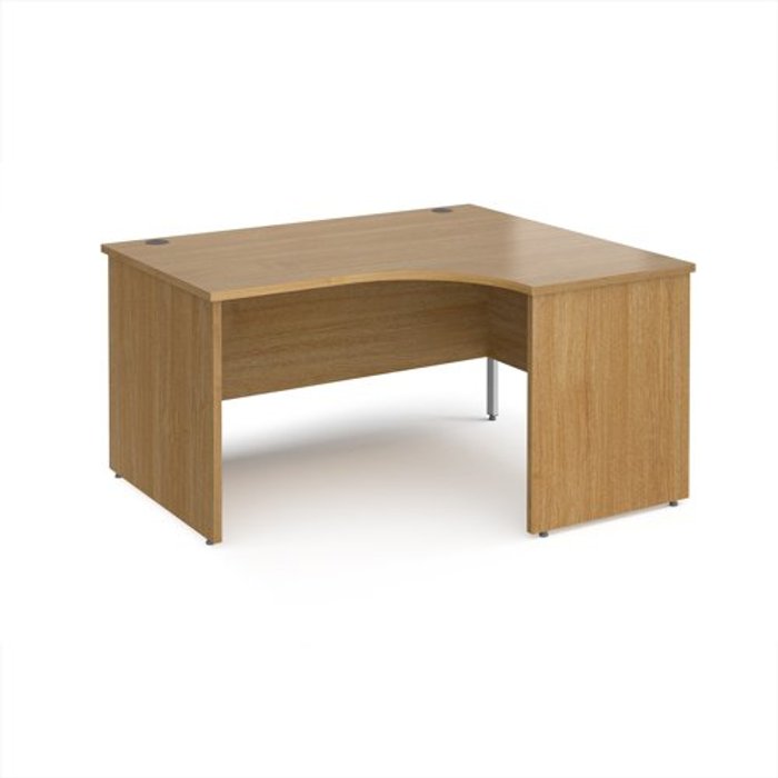 Office Monster | Maestro 25 Office Desk | Right Hand Corner Desk 1400mm | Oak Top And Panel End Leg | Maestro 25 Maestro 25 Office Desk | Right Hand Corner Desk 1400mm | Oak Top And Panel End Leg | Maestro 25