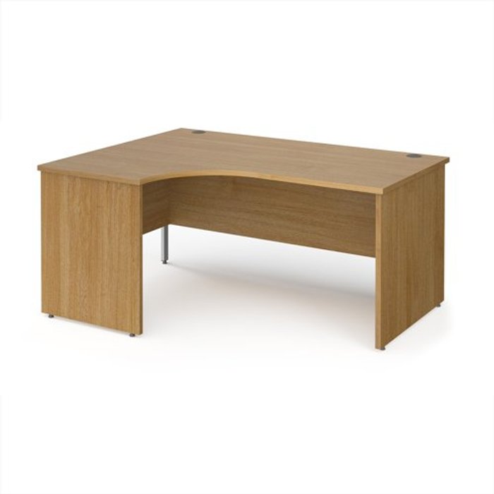 Office Monster | Maestro 25 Office Desk | Left Hand Corner Desk 1600mm | Oak Top And Panel End Leg | Maestro 25 Maestro 25 Office Desk | Left Hand Corner Desk 1600mm | Oak Top And Panel End Leg | Maestro 25