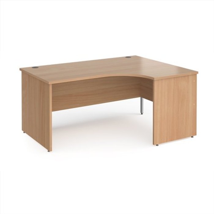 Office Monster | Maestro 25 Office Desk | Right Hand Corner Desk 1600mm | Beech Top And Panel End Leg | Maestro 25 Maestro 25 Office Desk | Right Hand Corner Desk 1600mm | Beech Top And Panel End Leg | Maestro 25