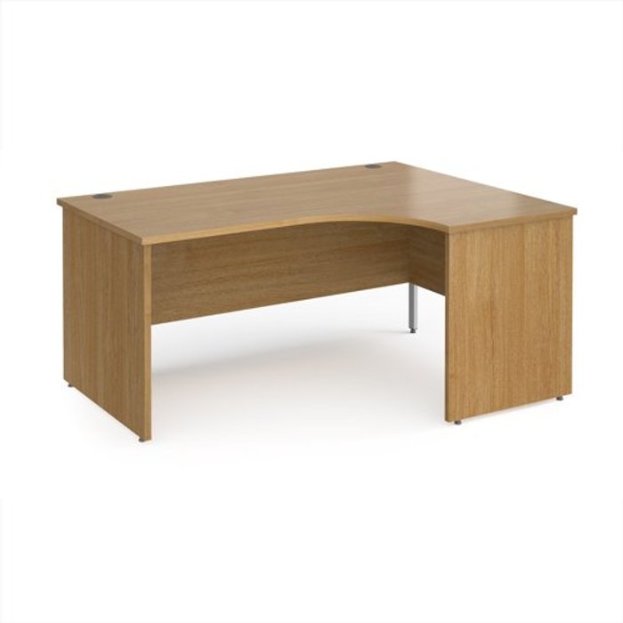 Office Monster | Maestro 25 Office Desk | Right Hand Corner Desk 1600mm | Oak Top And Panel End Leg | Maestro 25 Maestro 25 Office Desk | Right Hand Corner Desk 1600mm | Oak Top And Panel End Leg | Maestro 25