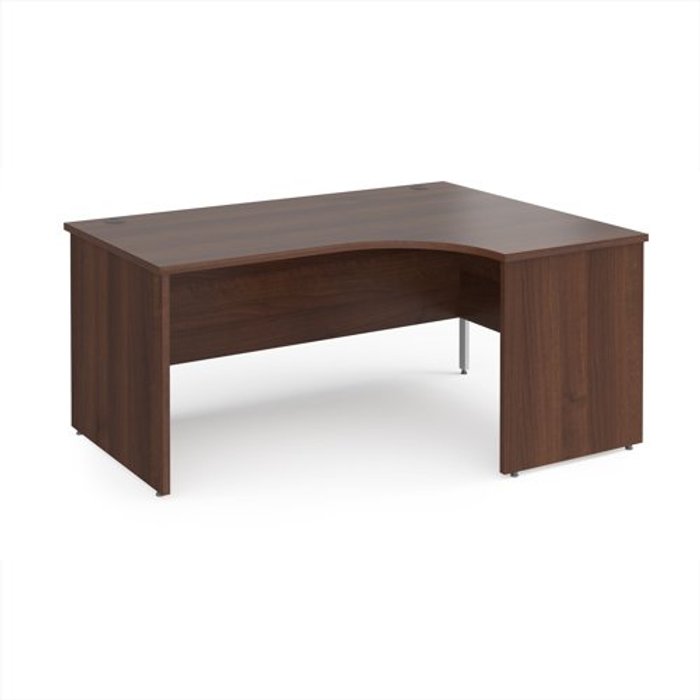 Office Monster | Maestro 25 Office Desk | Right Hand Corner Desk 1600mm | Walnut Top And Panel End Leg | Maestro 25 Maestro 25 Office Desk | Right Hand Corner Desk 1600mm | Walnut Top And Panel End Leg | Maestro 25