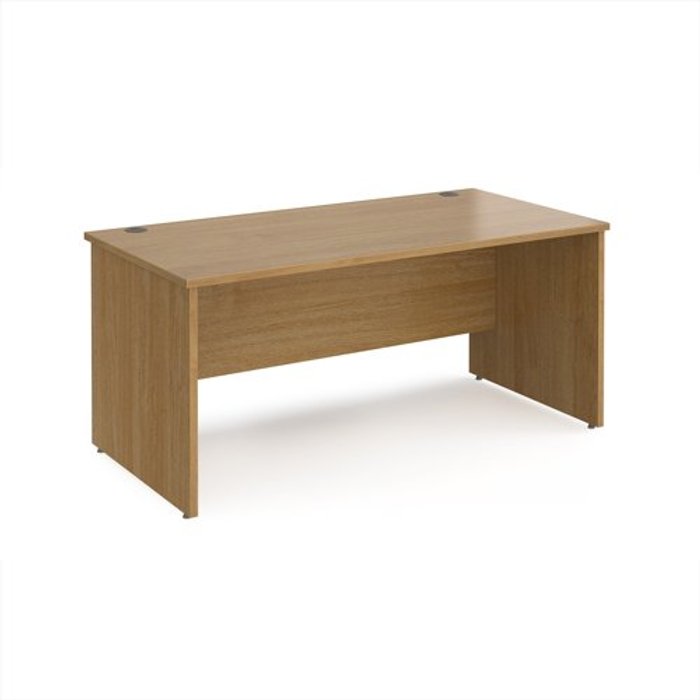 Office Monster | Maestro 25 Office Desk | Rectangular Desk 1600mm Panel End Leg | Oak Tops | 800mm Depth | Maestro 25 Maestro 25 Office Desk | Rectangular Desk 1600mm Panel End Leg | Oak Tops | 800mm Depth | Maestro 25