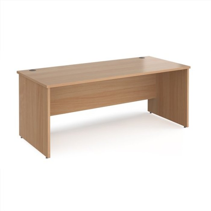 Office Monster | Maestro 25 Office Desk | Rectangular Desk 1800mm Panel End Leg | Beech Tops | 800mm Depth | Maestro 25 Maestro 25 Office Desk | Rectangular Desk 1800mm Panel End Leg | Beech Tops | 800mm Depth | Maestro 25
