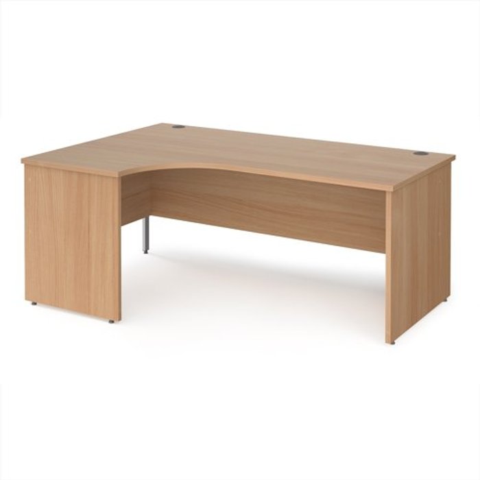 Office Monster | Maestro 25 Office Desk | Left Hand Corner Desk 1800mm | Beech Top And Panel End Leg | Maestro 25 Maestro 25 Office Desk | Left Hand Corner Desk 1800mm | Beech Top And Panel End Leg | Maestro 25