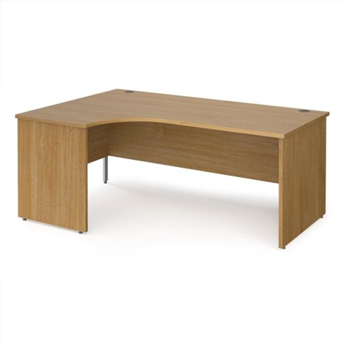 Office Monster | Maestro 25 Office Desk | Left Hand Corner Desk 1800mm | Oak Top And Panel End Leg | Maestro 25 Maestro 25 Office Desk | Left Hand Corner Desk 1800mm | Oak Top And Panel End Leg | Maestro 25