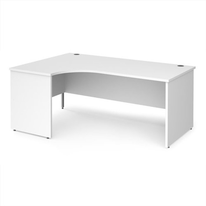 Office Monster | Maestro 25 Office Desk | Left Hand Corner Desk 1800mm | White Top And Panel End Leg | Maestro 25 Maestro 25 Office Desk | Left Hand Corner Desk 1800mm | White Top And Panel End Leg | Maestro 25