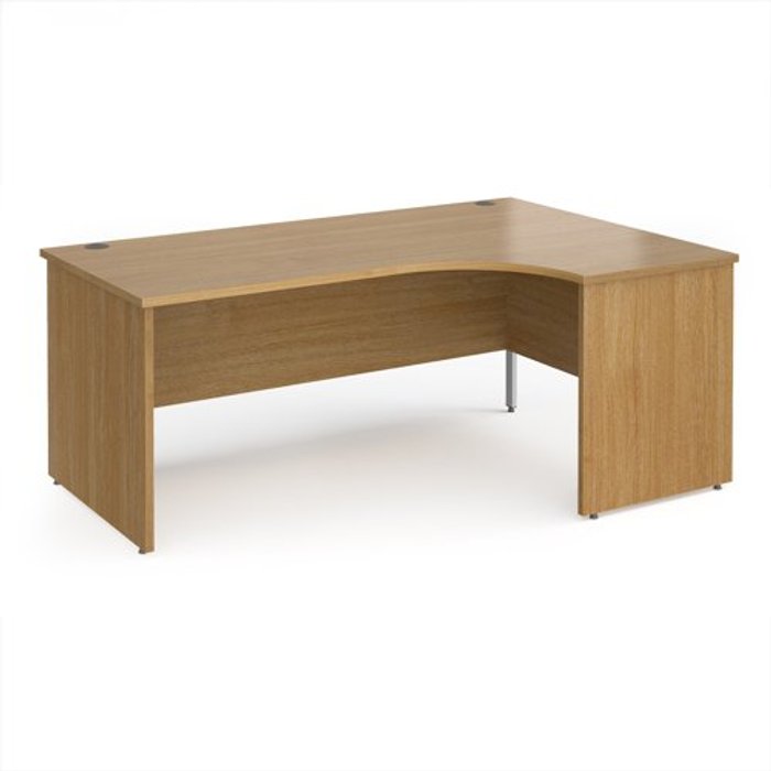 Office Monster | Maestro 25 Office Desk | Right Hand Corner Desk 1800mm | Oak Top And Panel End Leg | Maestro 25 Maestro 25 Office Desk | Right Hand Corner Desk 1800mm | Oak Top And Panel End Leg | Maestro 25