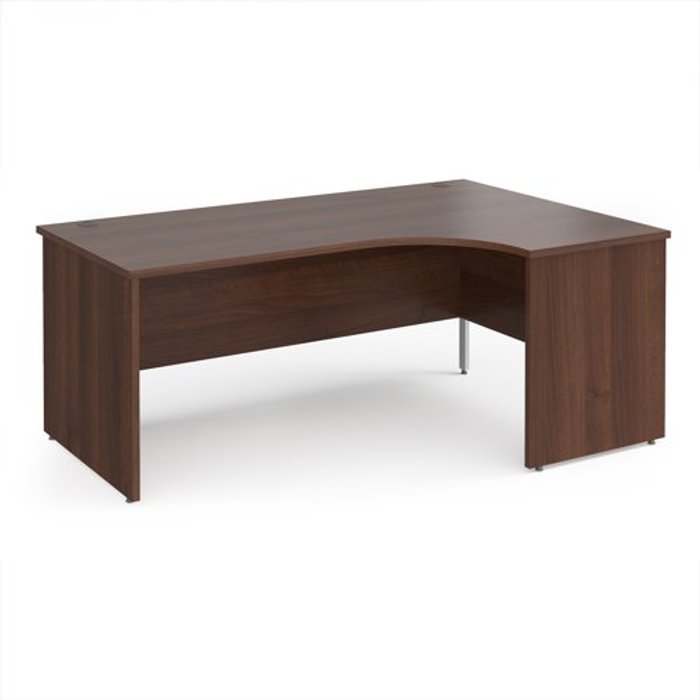 Office Monster | Maestro 25 Office Desk | Right Hand Corner Desk 1800mm | Walnut Top And Panel End Leg | Maestro 25 Maestro 25 Office Desk | Right Hand Corner Desk 1800mm | Walnut Top And Panel End Leg | Maestro 25