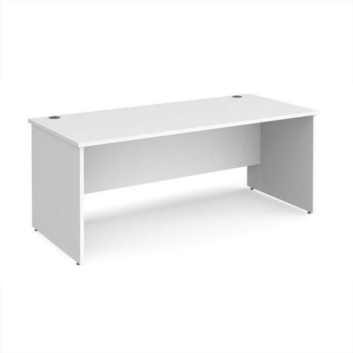 Office Monster | Maestro 25 Office Desk | Rectangular Desk 1800mm Panel End Leg | White Tops | 800mm Depth | Maestro 25 Maestro 25 Office Desk | Rectangular Desk 1800mm Panel End Leg | White Tops | 800mm Depth | Maestro 25