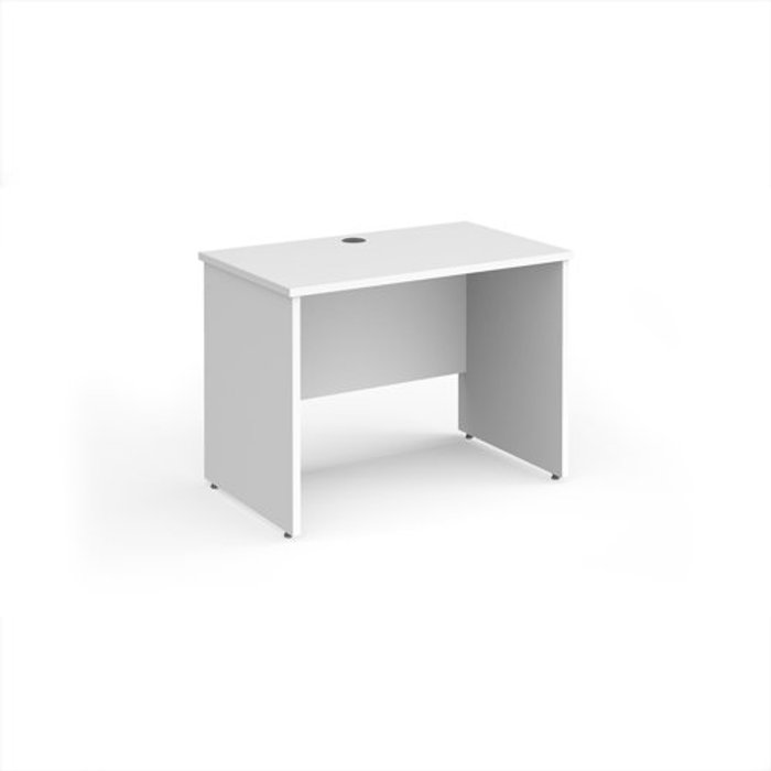Office Monster | Maestro 25 Office Desk | Rectangular Desk 1000mm Panel End Leg | White Tops | 600mm Depth | Maestro 25 Maestro 25 Office Desk | Rectangular Desk 1000mm Panel End Leg | White Tops | 600mm Depth | Maestro 25
