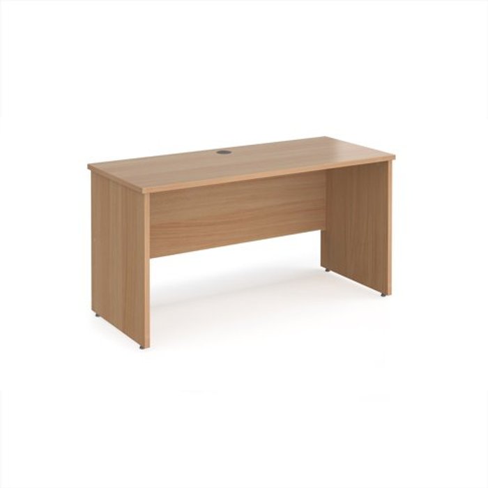 Office Monster | Maestro 25 Office Desk | Rectangular Desk 1400mm Panel End Leg | Beech Tops | 600mm Depth | Maestro 25 Maestro 25 Office Desk | Rectangular Desk 1400mm Panel End Leg | Beech Tops | 600mm Depth | Maestro 25