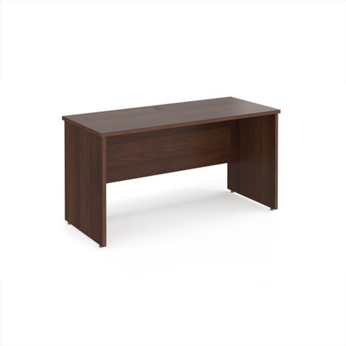 Office Monster | Maestro 25 Office Desk | Rectangular Desk 1400mm Panel End Leg | Walnut Tops | 600mm Depth | Maestro 25 Maestro 25 Office Desk | Rectangular Desk 1400mm Panel End Leg | Walnut Tops | 600mm Depth | Maestro 25