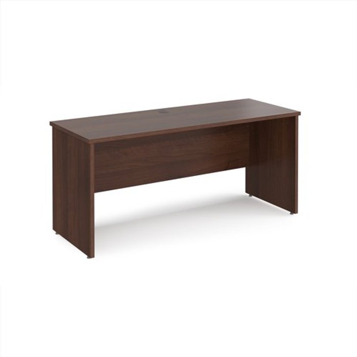 Office Monster | Maestro 25 Office Desk | Rectangular Desk 1600mm Panel End Leg | Walnut Tops | 600mm Depth | Maestro 25 Maestro 25 Office Desk | Rectangular Desk 1600mm Panel End Leg | Walnut Tops | 600mm Depth | Maestro 25