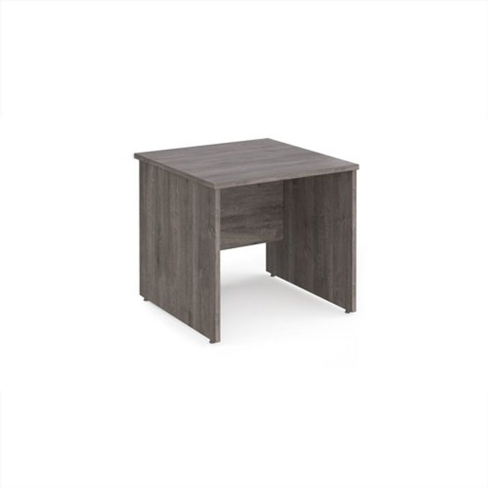 Office Monster | Maestro 25 Maestro 25 straight desk 800mm x 800mm - grey oak top with panel end leg Maestro 25 Maestro 25 straight desk 800mm x 800mm - grey oak top with panel end leg
