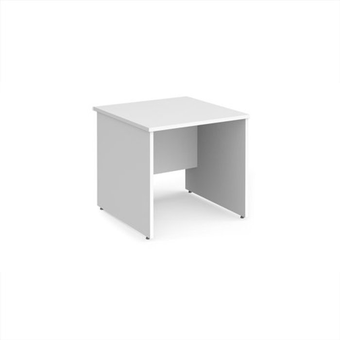Office Monster | Maestro 25 Office Desk | Rectangular Desk 800mm Panel End Leg | White Tops | 800mm Depth | Maestro 25 Maestro 25 Office Desk | Rectangular Desk 800mm Panel End Leg | White Tops | 800mm Depth | Maestro 25