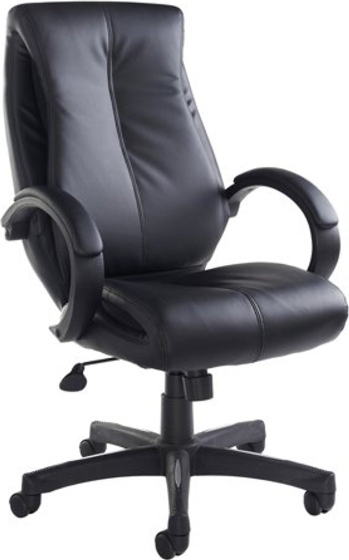 Office Monster | Nantes Nantes high back managers chair - black faux leather Nantes Nantes high back managers chair - black faux leather