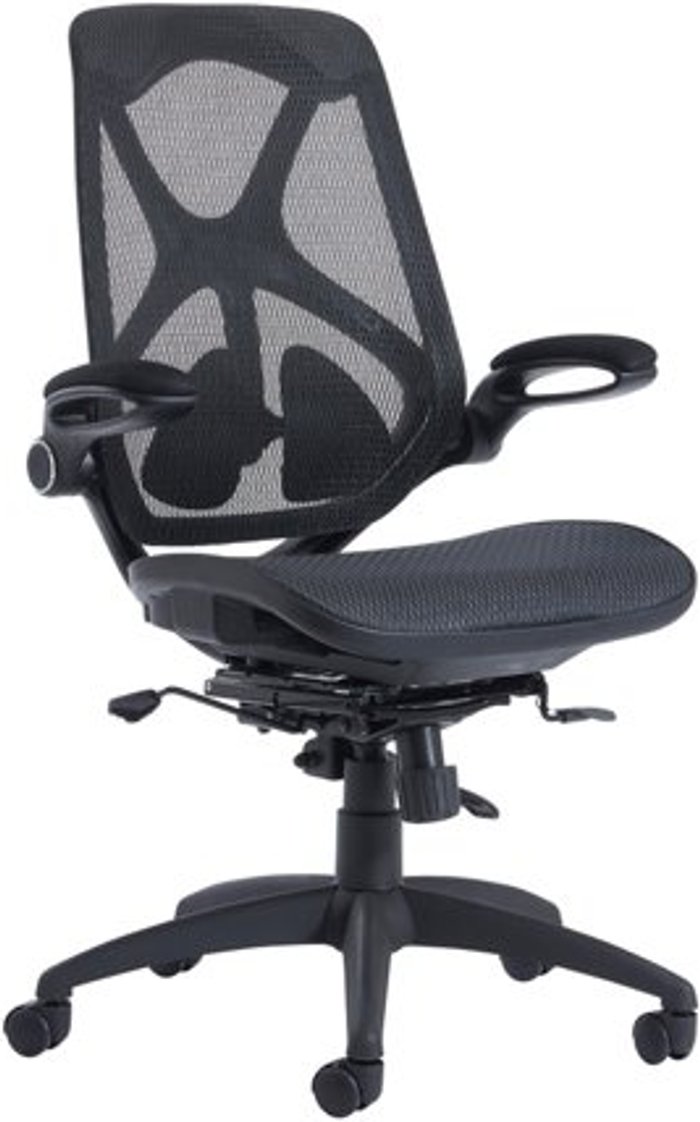 Office Monster | Napier Napier high mesh back operator chair with mesh seat - black Napier Napier high mesh back operator chair with mesh seat - black
