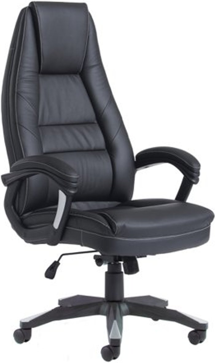 Office Monster | Noble Noble high back managers chair - black faux leather Noble Noble high back managers chair - black faux leather