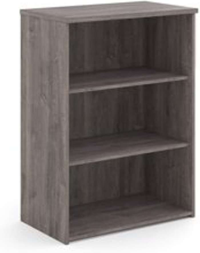 Office Monster | Universal Universal bookcase 1090mm high with 2 shelves - grey oak Universal Universal bookcase 1090mm high with 2 shelves - grey oak