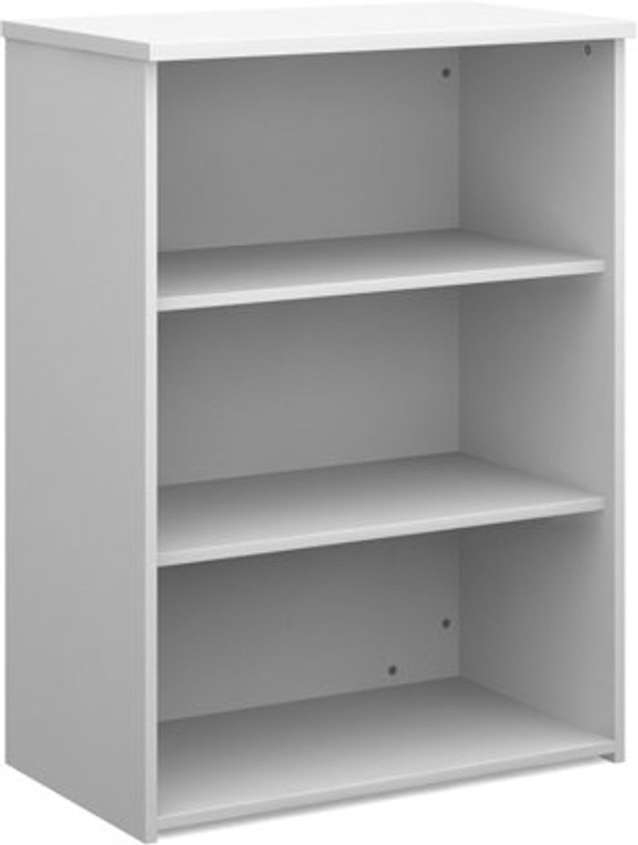 Office Monster | Universal Universal bookcase 1090mm high with 2 shelves - white Universal Universal bookcase 1090mm high with 2 shelves - white