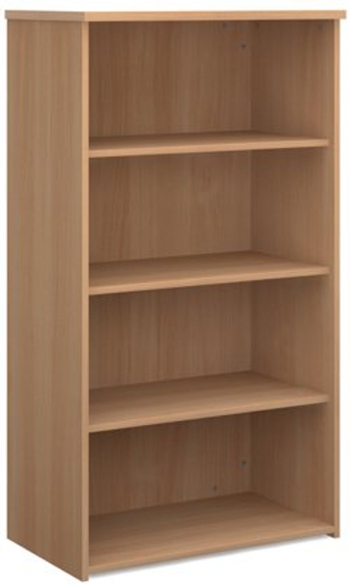 Office Monster | Universal Universal bookcase 1440mm high with 3 shelves - beech Universal Universal bookcase 1440mm high with 3 shelves - beech