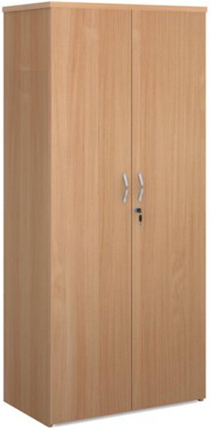 Office Monster | Universal Universal double door cupboard 1790mm high with 4 shelves - beech Universal Universal double door cupboard 1790mm high with 4 shelves - beech