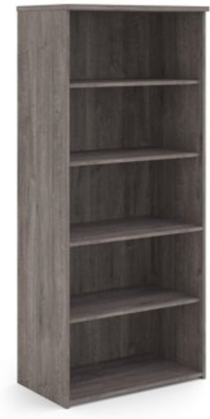 Office Monster | Universal Universal bookcase 1790mm high with 4 shelves - grey oak Universal Universal bookcase 1790mm high with 4 shelves - grey oak