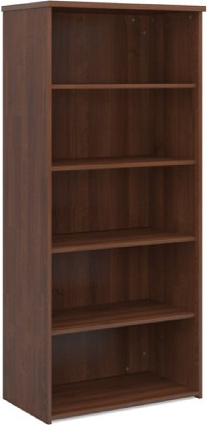 Office Monster | Universal Universal bookcase 1790mm high with 4 shelves - walnut Universal Universal bookcase 1790mm high with 4 shelves - walnut