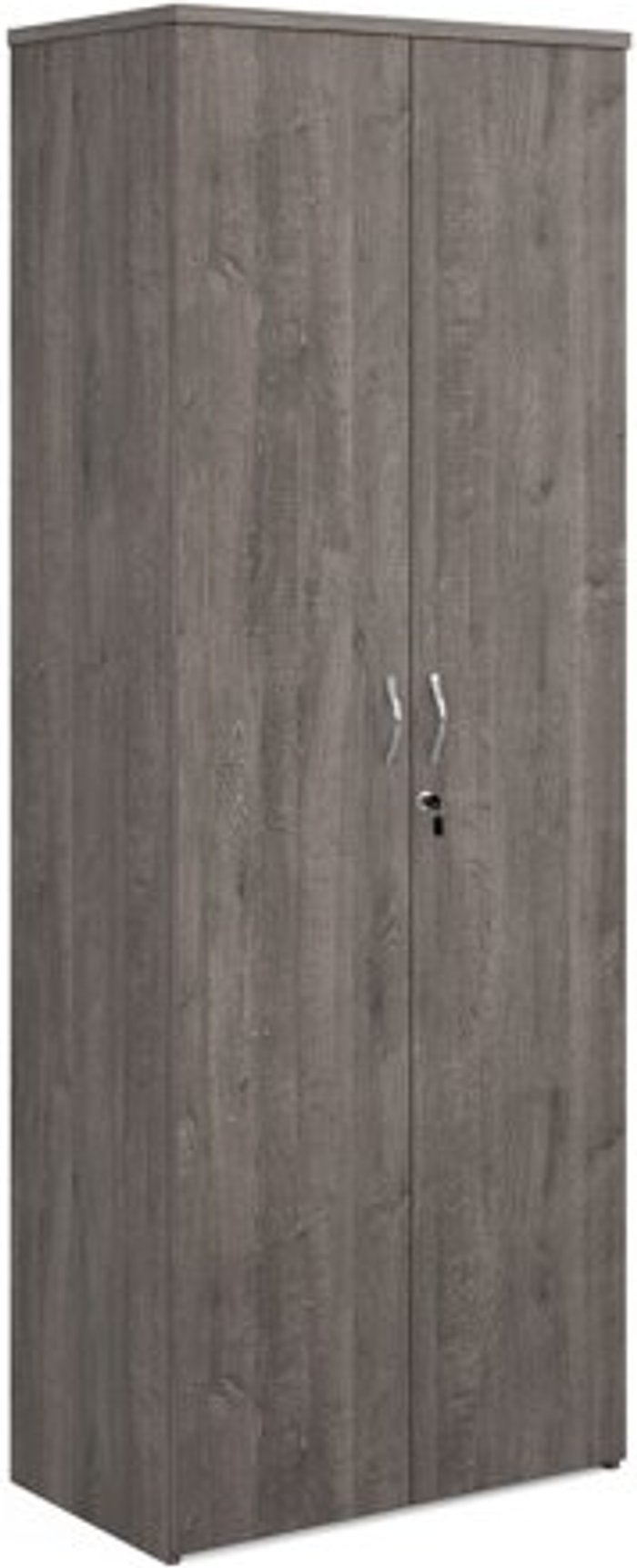 Office Monster | Universal Universal double door cupboard 2140mm high with 5 shelves - grey oak Universal Universal double door cupboard 2140mm high with 5 shelves - grey oak