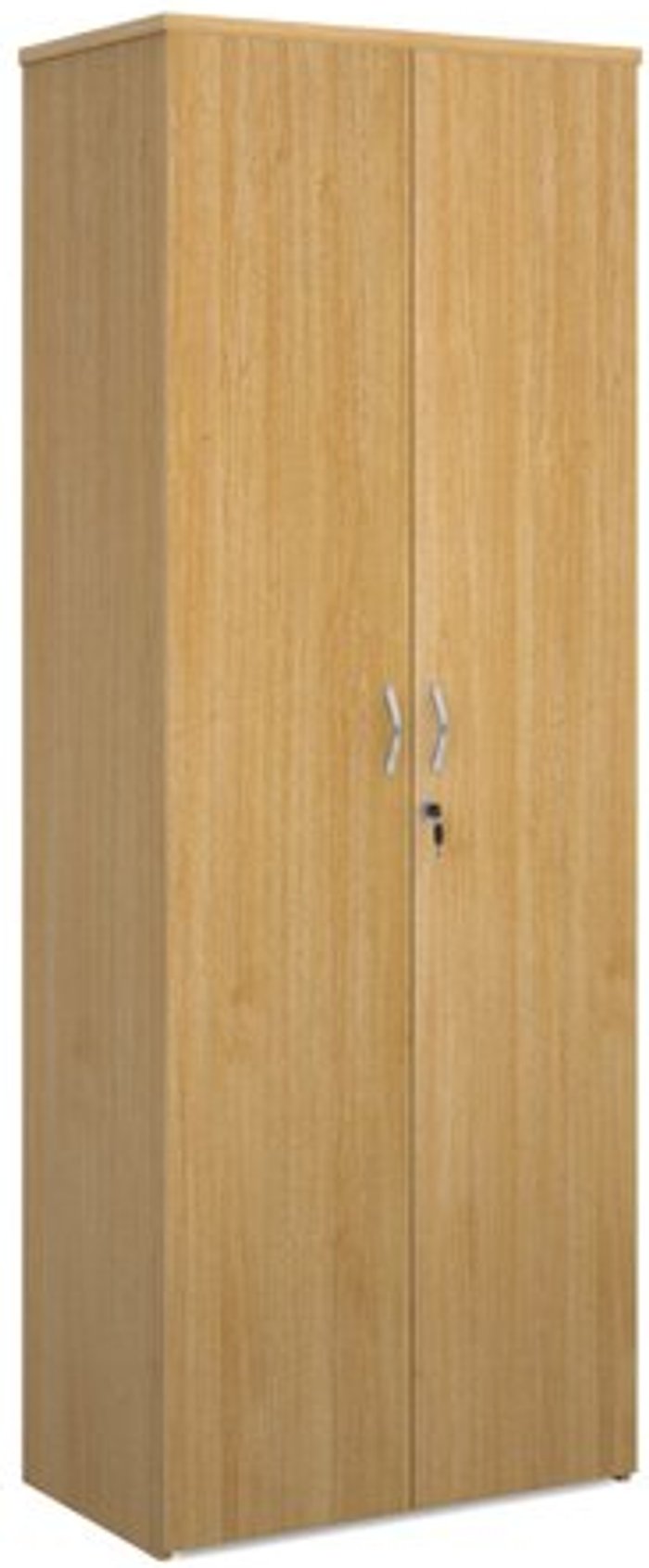 Office Monster | Universal Universal double door cupboard 2140mm high with 5 shelves - oak Universal Universal double door cupboard 2140mm high with 5 shelves - oak