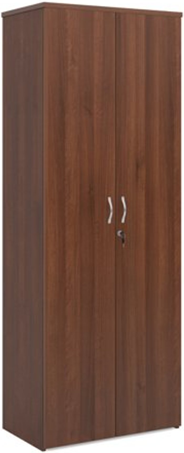 Office Monster | Universal Universal double door cupboard 2140mm high with 5 shelves - walnut Universal Universal double door cupboard 2140mm high with 5 shelves - walnut