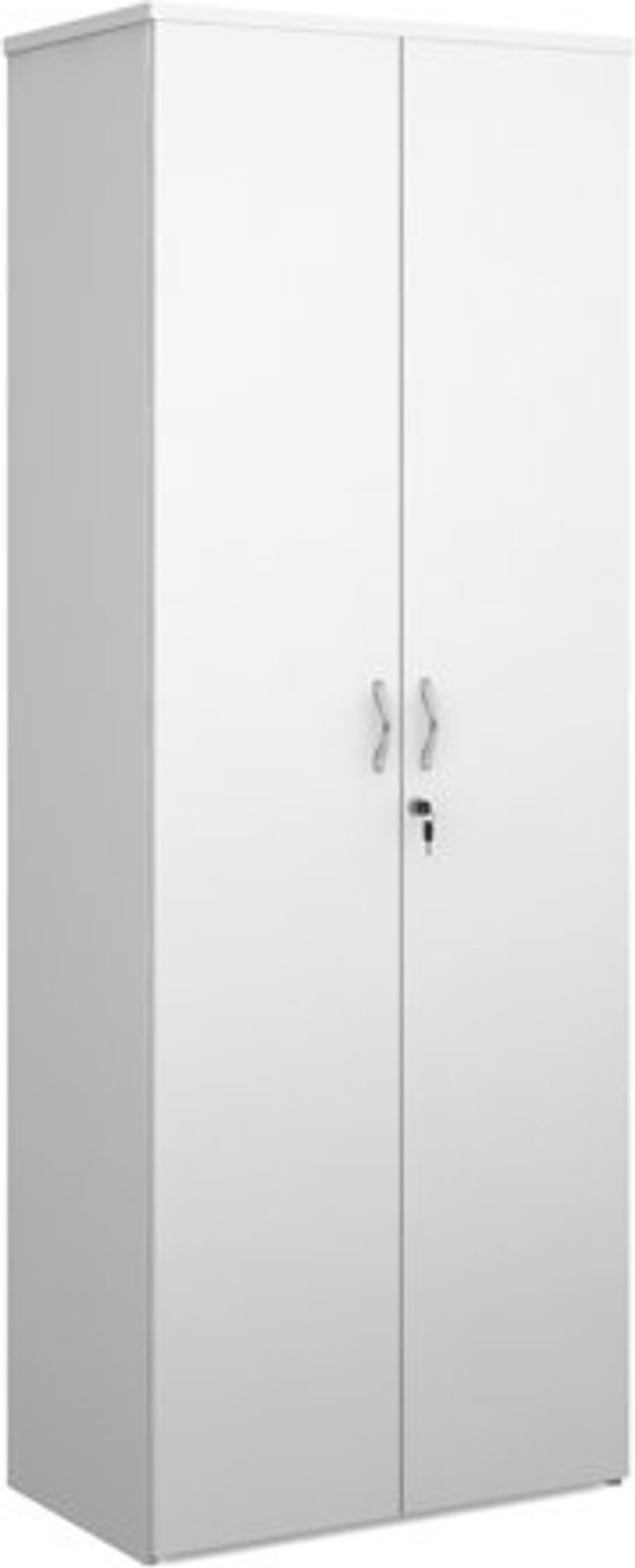 Office Monster | Universal Universal double door cupboard 2140mm high with 5 shelves - white Universal Universal double door cupboard 2140mm high with 5 shelves - white