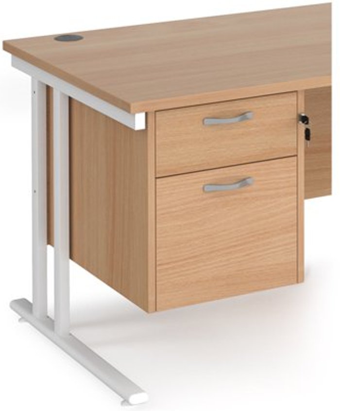 Office Monster | Maestro 25 Maestro 25 2 drawer fixed pedestal - beech Maestro 25 Maestro 25 2 drawer fixed pedestal - beech