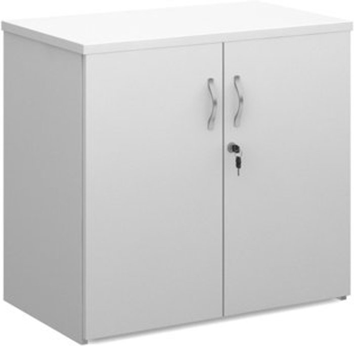 Office Monster | Duo Duo double door cupboard 740mm high with 1 shelf - white Duo Duo double door cupboard 740mm high with 1 shelf - white