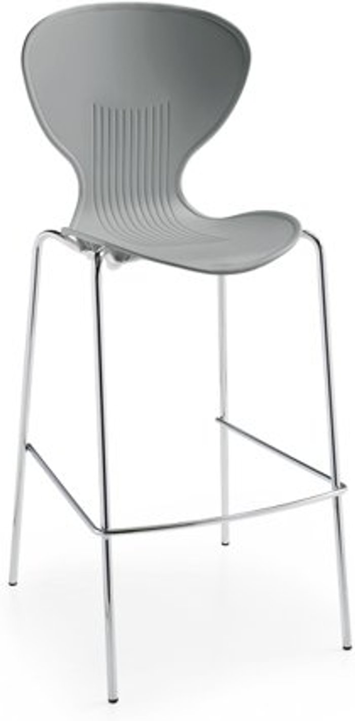 Office Monster | Sienna Sienna one piece stool with chrome legs (pack of 2) - grey Sienna Sienna one piece stool with chrome legs (pack of 2) - grey
