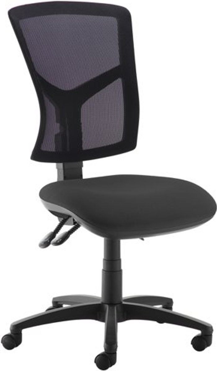 Office Monster | Senza Senza mesh back operator chair with no arms - black Senza Senza mesh back operator chair with no arms - black